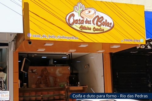 Casa dos Bolos - Rio das Pedras - Coifa e duto para forno
