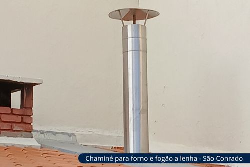Chaminé no telhado para forno e fogão a lenha - São Conrado