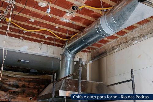 Coifa e duto para forno (obra) - Rio das Pedras