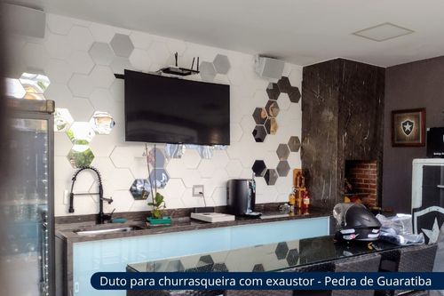 Duto para churrasqueira com exaustor - Pedra de Guaratiba