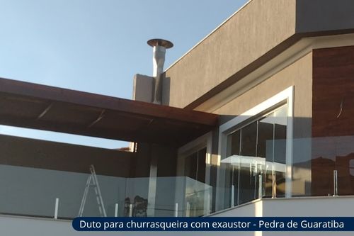 Duto para churrasqueira com exaustor (externa) - Pedra de Guaratiba